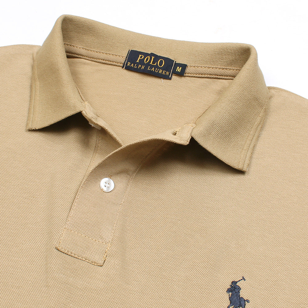 RL Men's Premium Piqué Polo Shirt – Beige