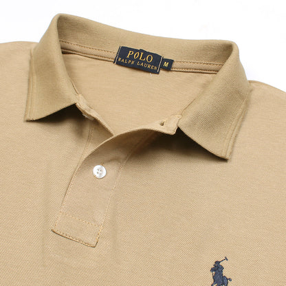 RL Men's Premium Piqué Polo Shirt – Beige