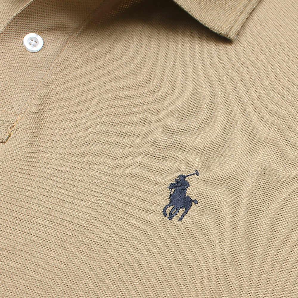 RL Men's Premium Piqué Polo Shirt – Beige