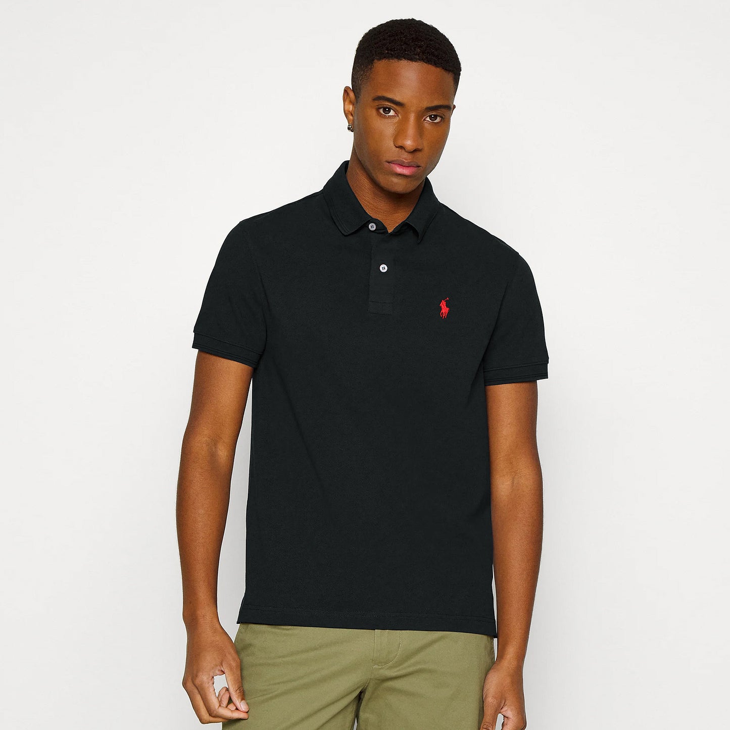 RL Men's Premium Piqué Polo Shirt – Black