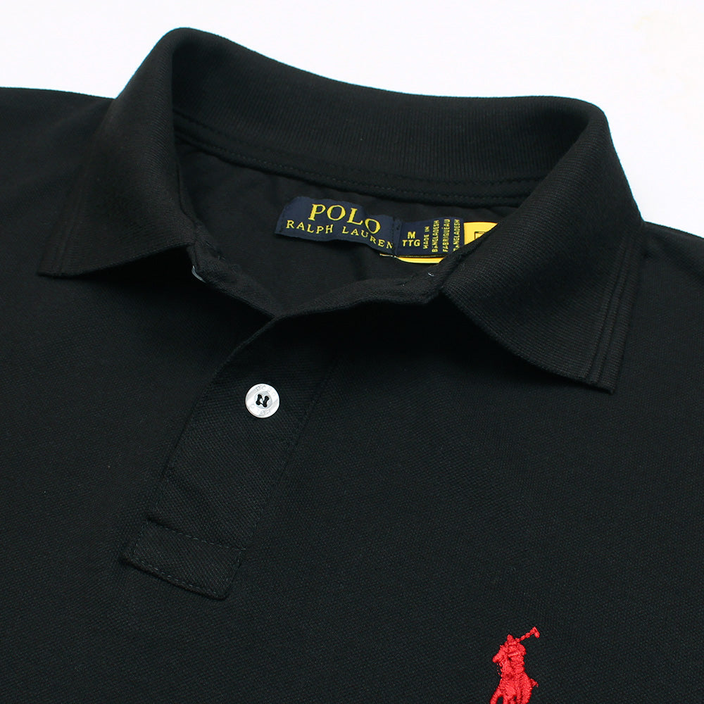 RL Men's Premium Piqué Polo Shirt – Black