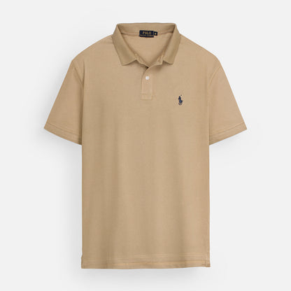 RL Men's Premium Piqué Polo Shirt – Beige
